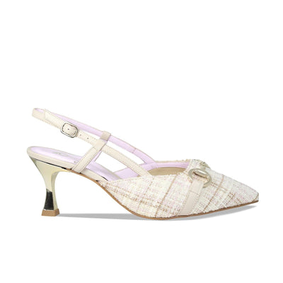 Addison: Cream Tweed & Leather