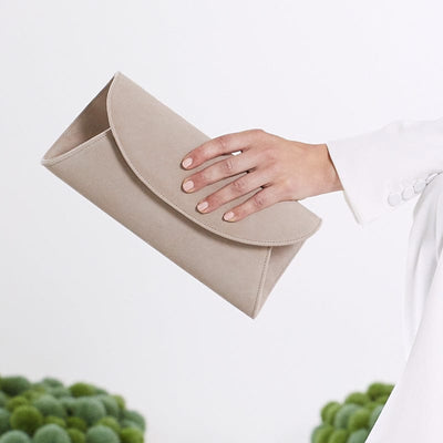 Jenna: Pale Taupe Suede